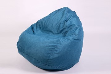 Кресло-мешок Юниор, рогожка синий в Великом Новгороде