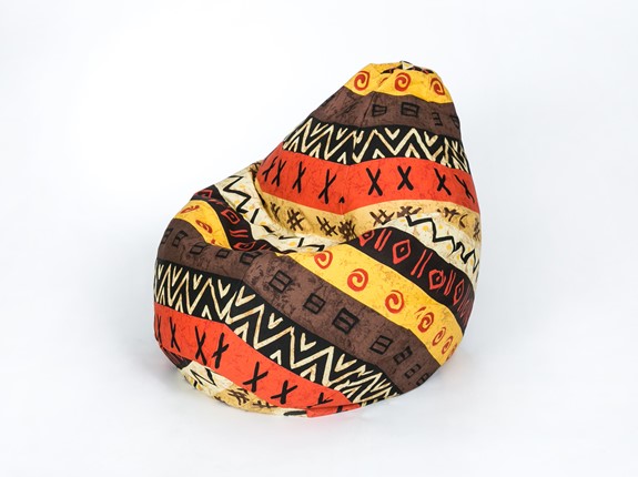 Кресло-мешок Груша среднее, жаккард, африкан в Великом Новгороде - изображение