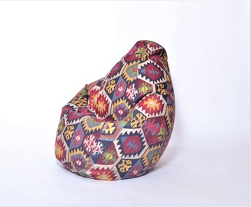 Кресло-мешок Груша малое, велюр принт, мехико графит в Великом Новгороде