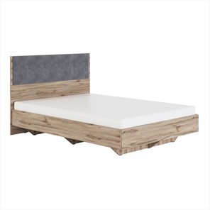 Спальная кровать Николь (мод.1.3) 1,6 серый текстиль, с ортопедическим основанием в Великом Новгороде