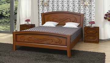 Кровать спальная Карина-16 (Орех) 160х200 в Великом Новгороде
