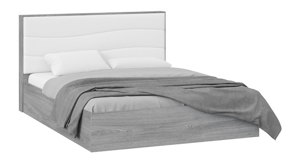 Кровать с механизмом 2-спальная Миранда тип 1 (Дуб Гамильтон/Белый глянец) в Великом Новгороде - изображение