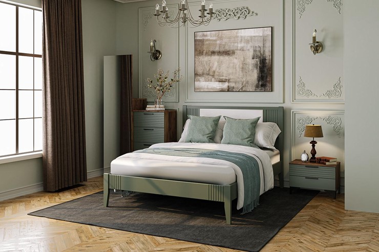 Спальная кровать Бетти из массива сосны (Оливковый) 160х200 в Великом Новгороде - изображение 2