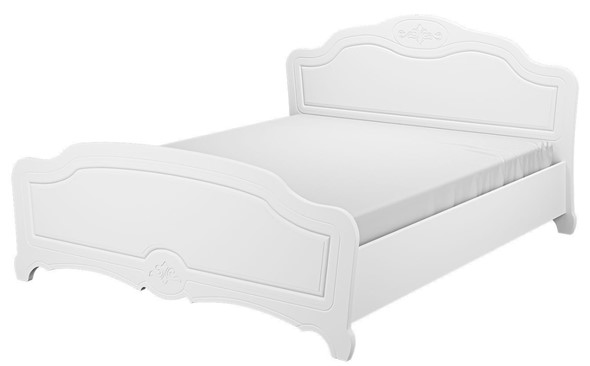 Кровать полутороспальная Лотос (Белый) 160х200 в Великом Новгороде - изображение