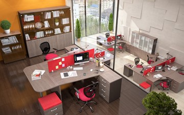 Комплект офисной мебели Xten для двух сотрудников с тумбочками в Великом Новгороде - предосмотр 3