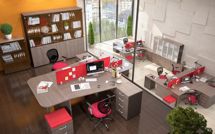 Комплект офисной мебели Xten для двух сотрудников с тумбочками в Великом Новгороде - изображение 3