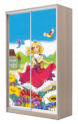 Детский шкаф ХИТ 23-4-17-77-11, Принцесса, шимо светлый в Великом Новгороде - изображение