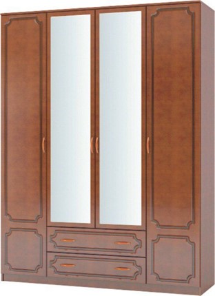 Шкаф четырехстворчатый Лак ШР-4 (Орех) в Великом Новгороде - изображение