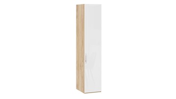 Шкаф для белья Эмбер СМ-348.07.001 (Яблоня Беллуно/Белый глянец) в Великом Новгороде