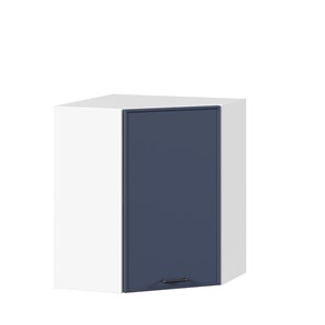 Шкаф угловой настенный Индиго ЛД 298.610.000.116, Белый/Тёмно-синий в Великом Новгороде