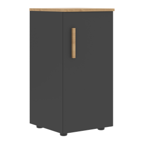Низкий шкаф колонна с глухой дверью правой FORTA Графит-Дуб Гамильтон  FLC 40.1 (R) (399х404х801) в Великом Новгороде