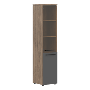 Шкаф высокий комбинированный MORRIS TREND Антрацит/Кария Пальмира MHC  42.2 (429х423х1956) в Великом Новгороде