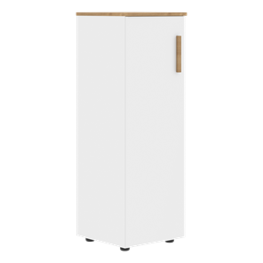 Средний шкаф колонна с глухой дверью левой FORTA Белый-Дуб Гамильтон  FMC 40.1 (L) (399х404х801) в Великом Новгороде